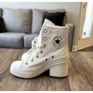 Chuck Taylor 70 De Luxe Heel Sneakers A05348C Women's 7.5 Color Egret